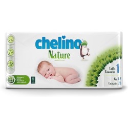 Chelino nature pañal infantil talla 1 (1-3kg) 28 unidades - Farmacia Olmos