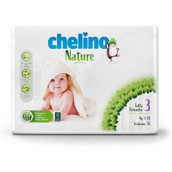 Chelino nature pañal infantil talla 3 (4-10kg) 36 unidades - Farmacia Olmos