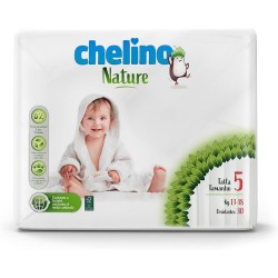 Chelino nature pañal infantil talla 5 (13-18kg) 30 unidades - Farmacia Olmos