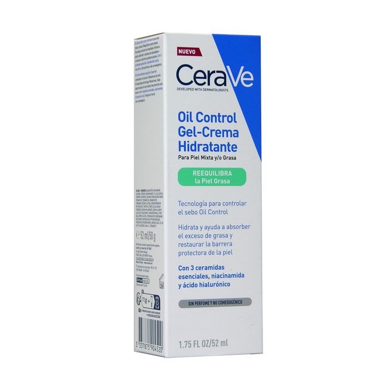 Comprar Cerave crema gel hidratante oil control 52ml