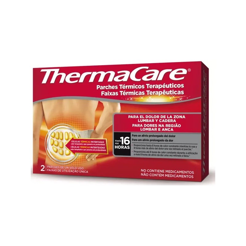 Thermacare parche termico zona lumbar cadera 2 unidades - Farmacia olmos