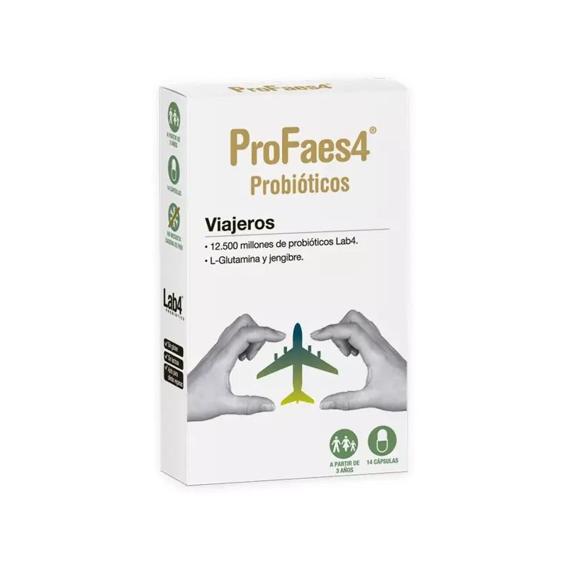 Profaes4 probioticos viajeros 14 capsulas - Farmacia Olmos