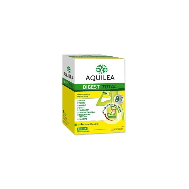 Aquilea digest total 24 sticks sabor manzanilla - Farmacia Olmos.