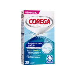 Corega oxigeno bio-activo limpieza 30 tabletas - Farmacia Olmos
