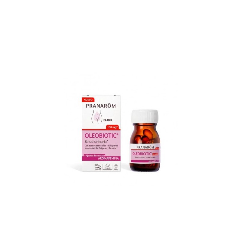 Pranarom aromafemina oleobiotic salud urinaria flash 15 capsulas - Farmacia Olmos.