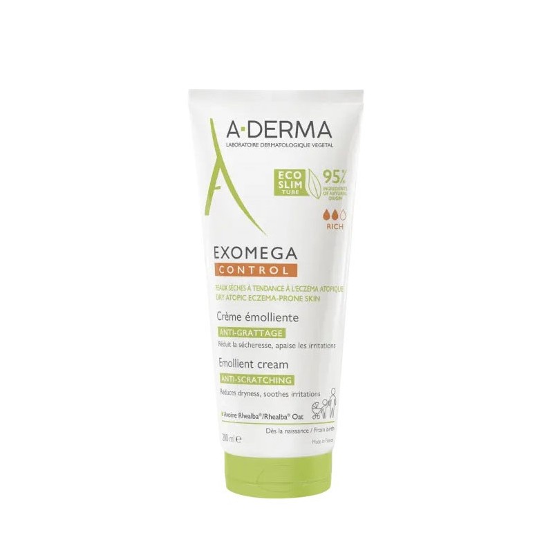 A-derma exomega control crema emoliente 200ml-Farmacia Olmos