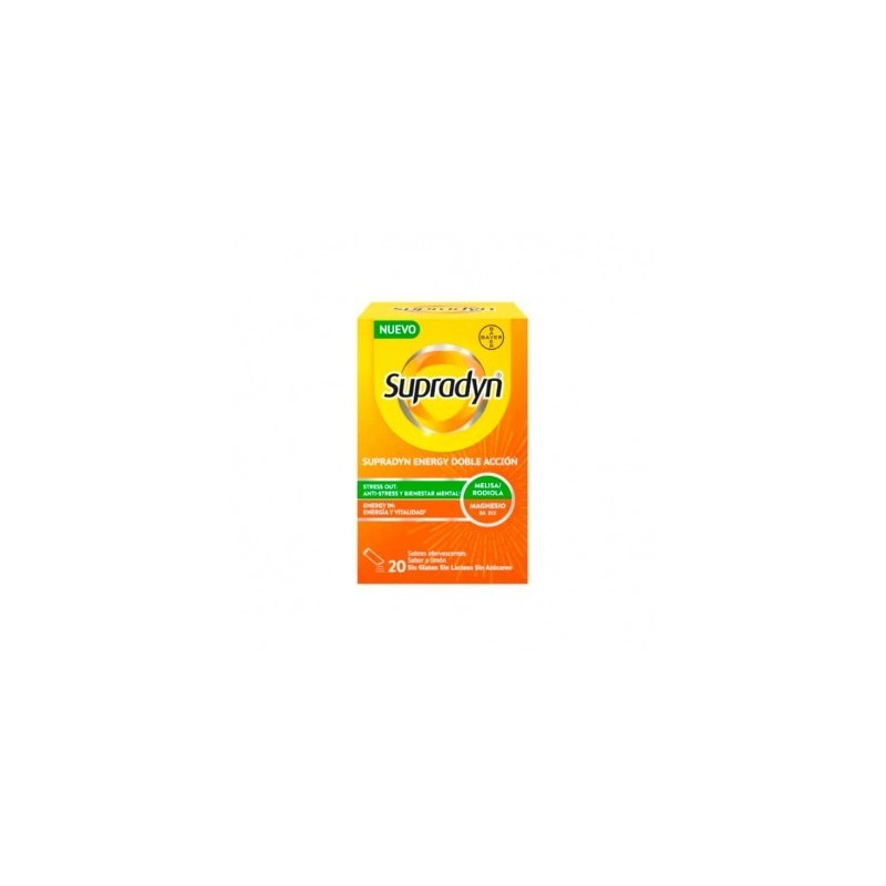 Supradyn energy doble accion 20 sobres efervescentes - Farmacia olmos