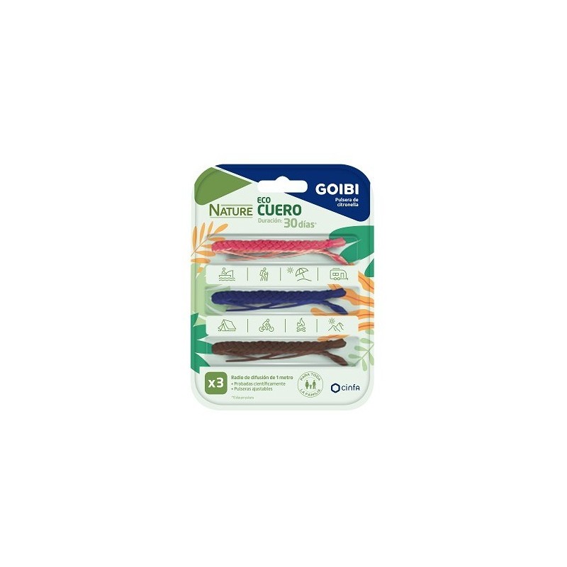 Goibi pulsera citronella nature eco cuero-Farmacia Olmos