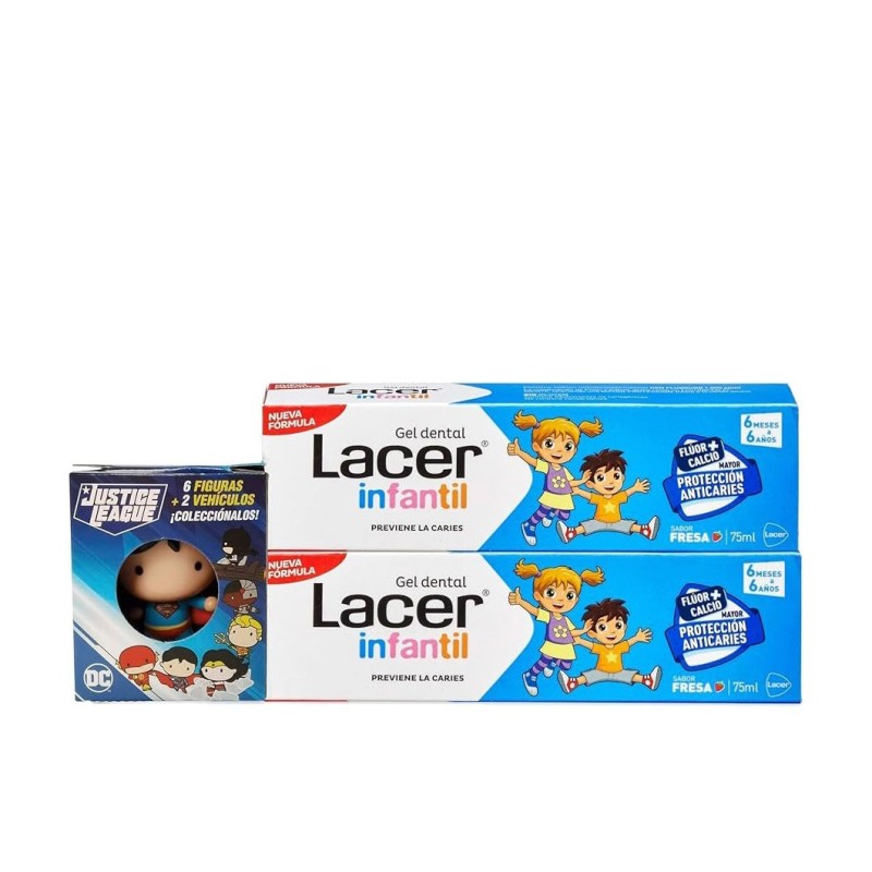 Lacer infantil gel dental 75ml fresa duplo-Farmacia Olmos