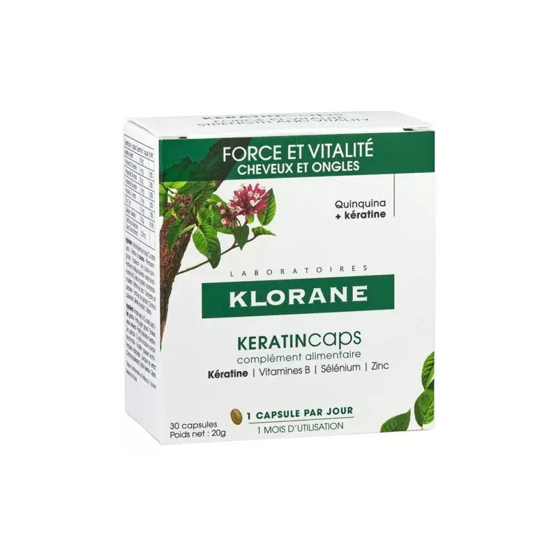 Klorane keratincaps 30 capsulas - Farmacia Olmos