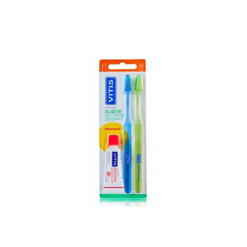 Vitis cepillo dental suave access 2 unidades-Farmacia Olmos