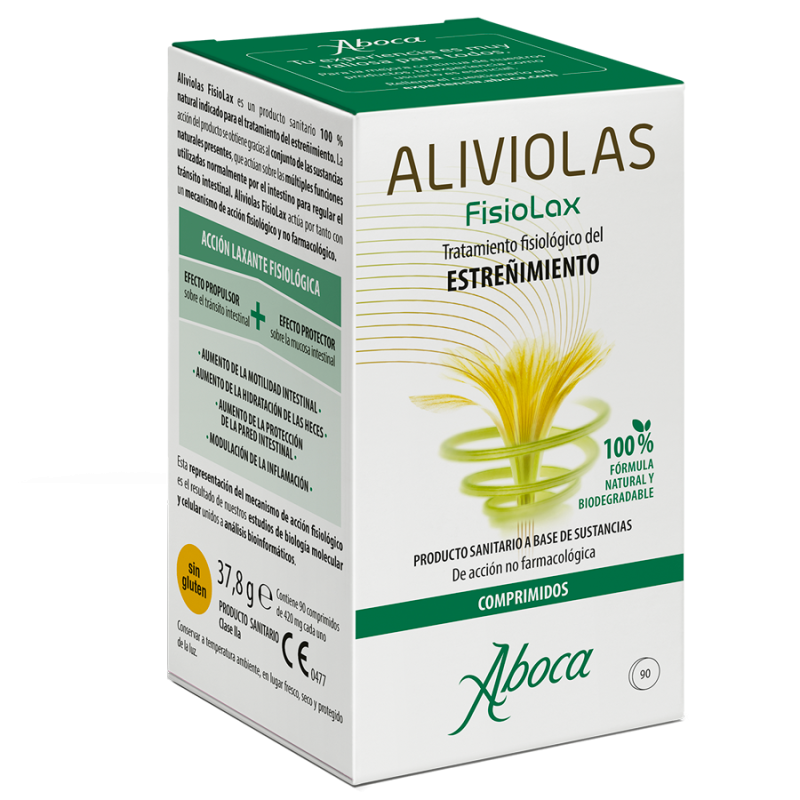 Aboca aliviolas fisiolax  90 comprimidos - Farmacia Olmos
