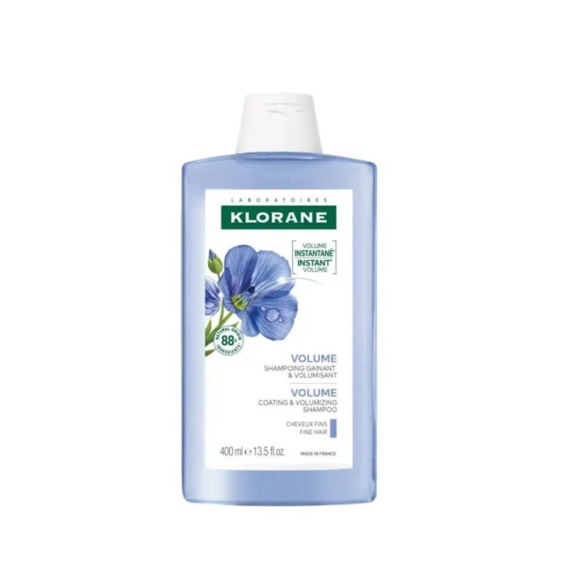 Klorane champu volumen- cabellos finos al lino 400ml - Farmacia olmos