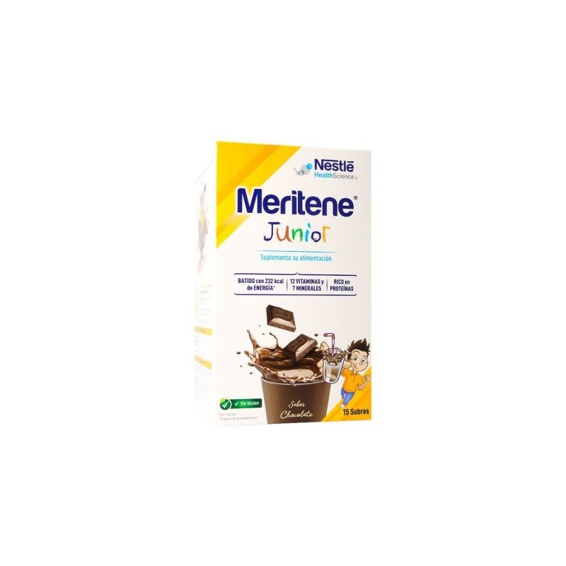 Meritene junior batido chocolate 15 sobres-Farmacia Olmos