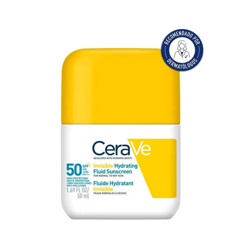 Cerave fluido protector invisible hidratante spf50+ 50ml-Farmacia Olmos